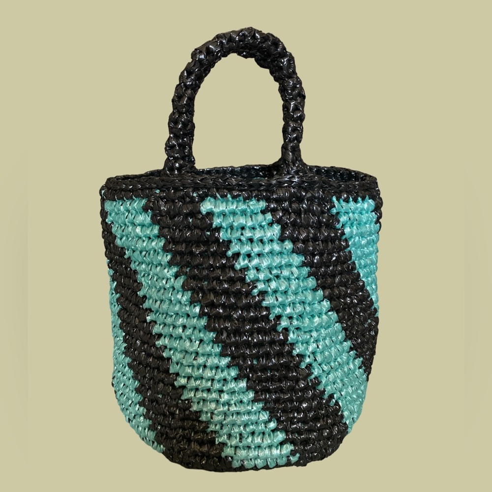 Upcycled Crochet Plastic Bag Mini Tote